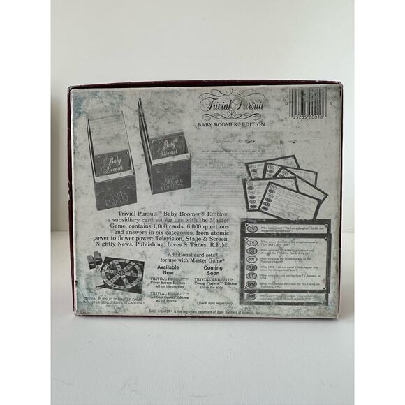 ONE BOX of cards Trivial Pursuit Baby Boomer Edition Subsidary Card Set, 1983 - Picture 3 of 7